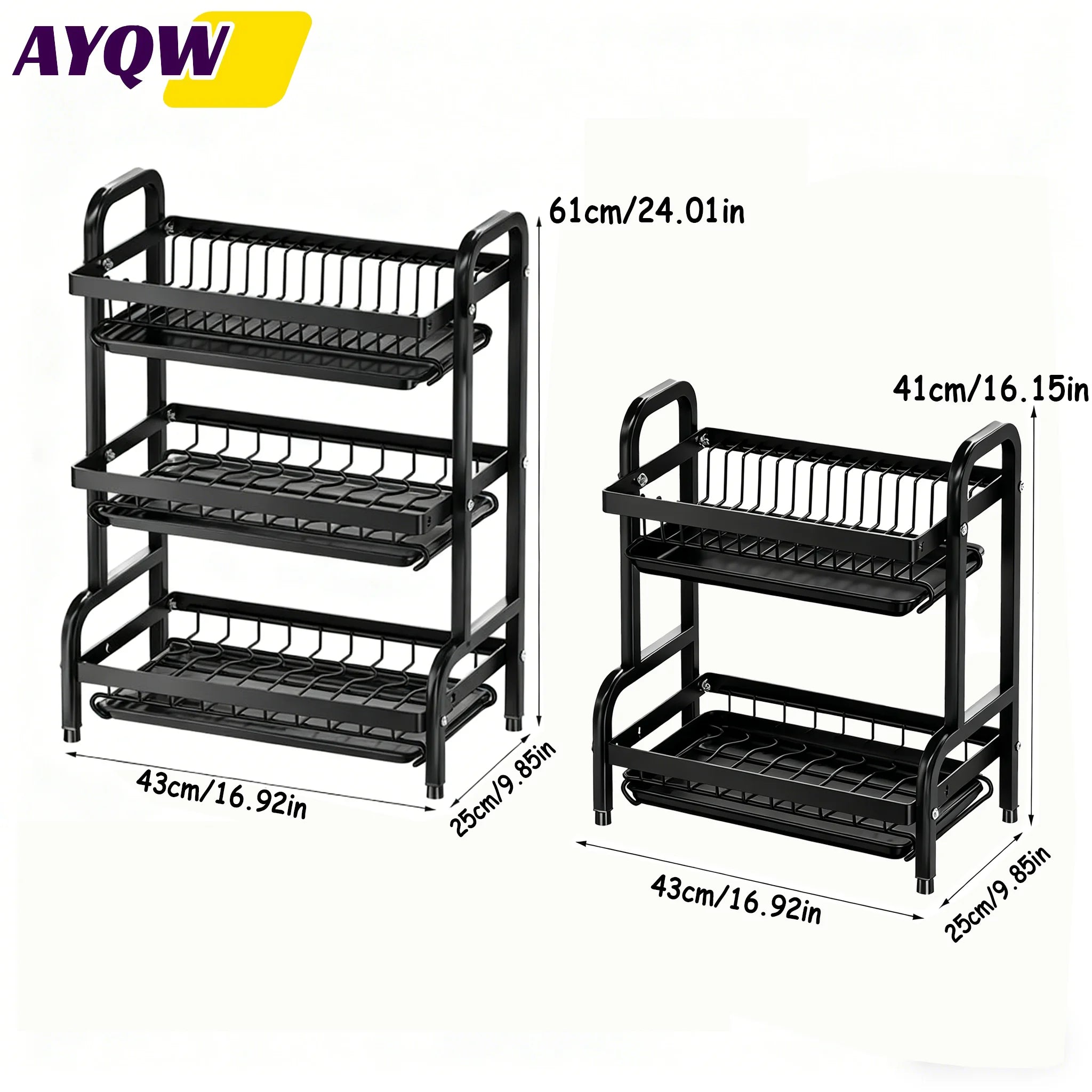 Vertical Multi-Tier Kitchen Countertop Organizer Dish Rack