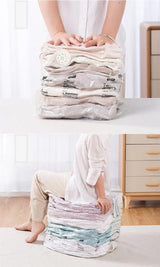 Home Storage Vacuum Bags for Storing Clothes Blankets No Pump Need