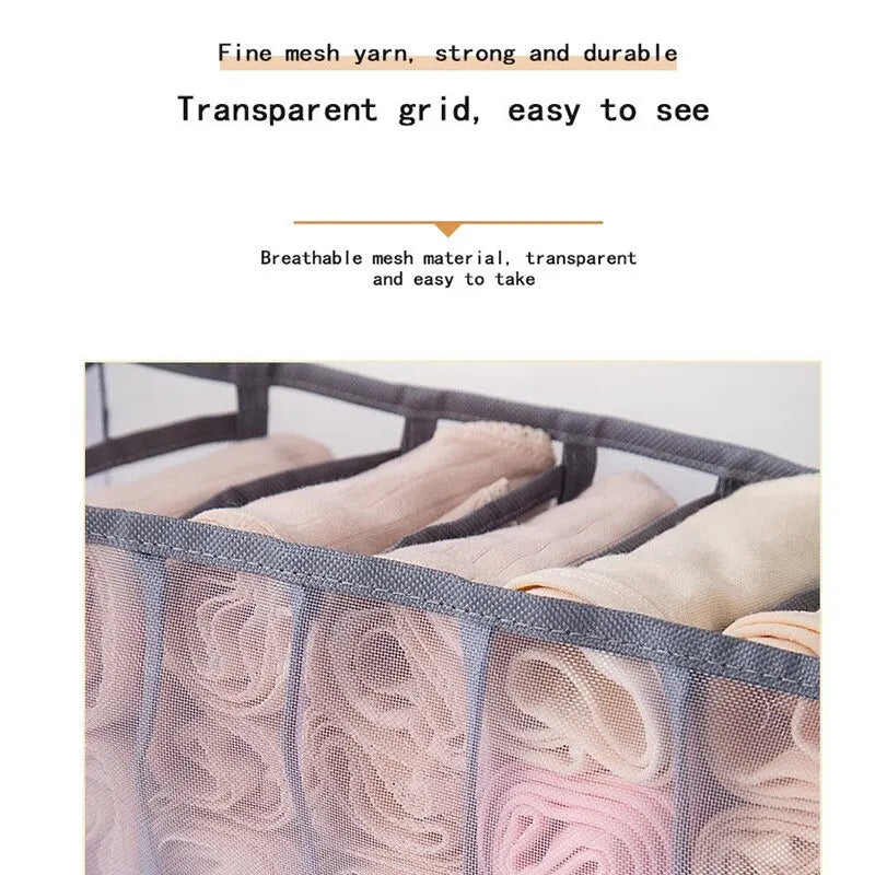 11-Compartment Collapsible Underwear Organiser for Bras & Socks
