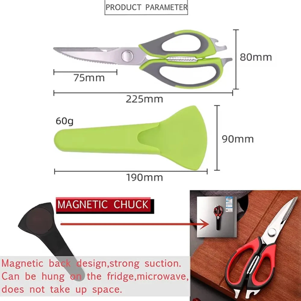 Kitchen Scissors with Holder for Meat/Vegetables/BBQ/Herbs