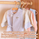 10-Piece Kids Pastel Clothes Hangers Set with Integrated Skirt Clips