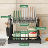 2 Tier Premium Carbon Steel Dish Rack Kitchen