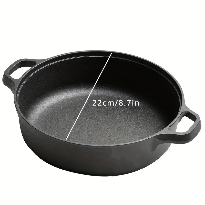 Cast Iron Skillet Non-Stick for Induction, Gas Stoves 22 cm