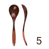 Wooden Spoon Japanese Lacquer Long Handle