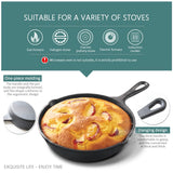 Cast Iron Skillet Frying Pan Iron Cookware Omelets Pancake Pot Oven Safe