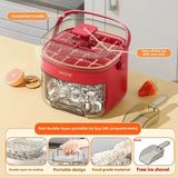 48-Grid Ice Ball Maker Double-Layer Ice Storage Barrel with Mold