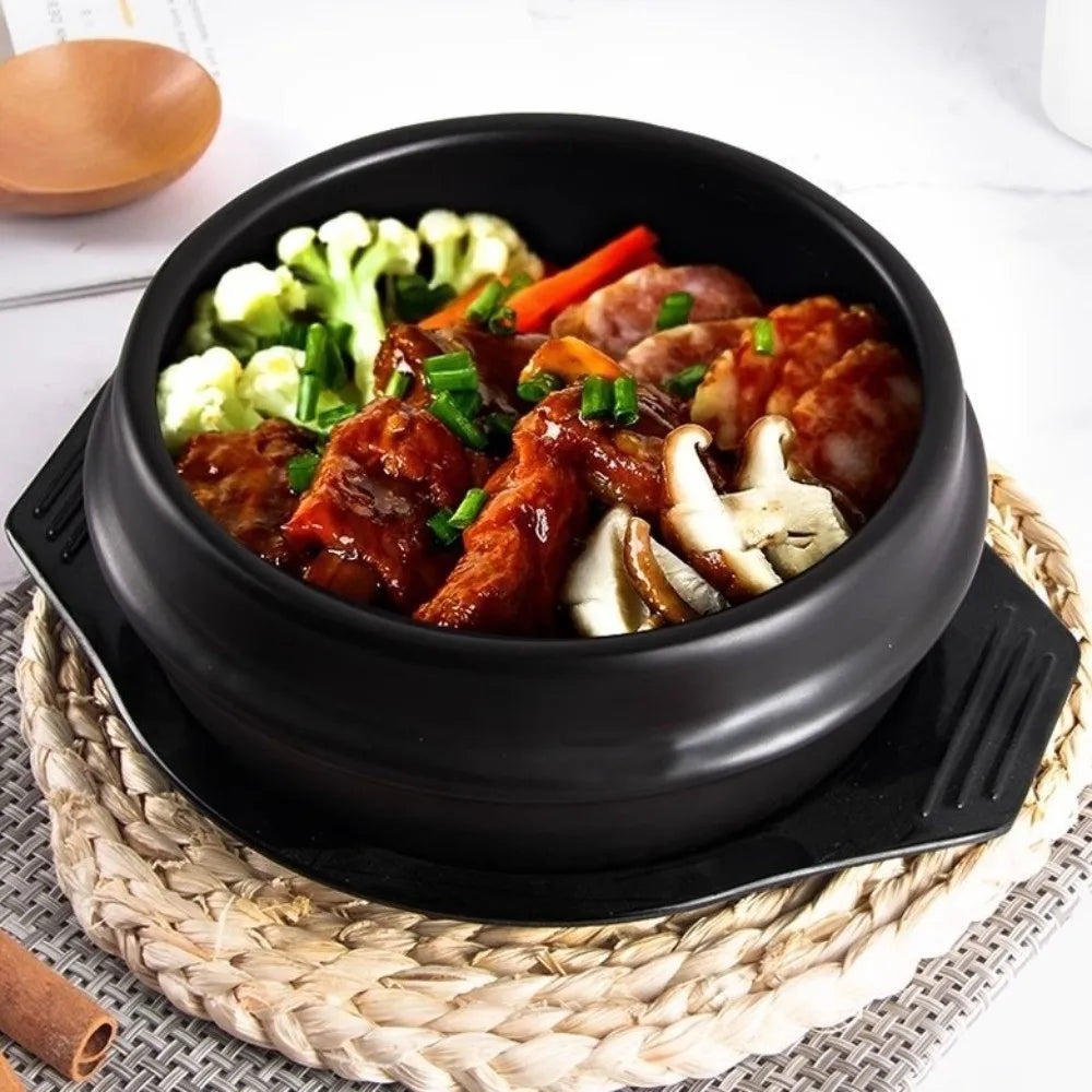 Premium Thickened Korean Stone Pot with Tray Heat-Resistant