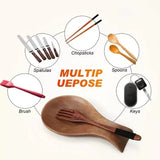 Wooden Spoon Holder Rest Eco Friendly