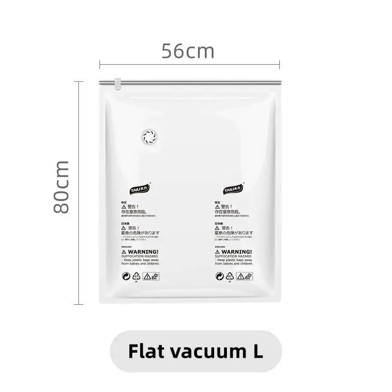 Home Storage Vacuum Bags for Storing Clothes Blankets No Pump Need
