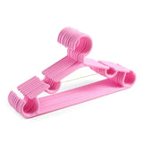10-Piece Candy Colored Plastic Baby & Kids Clothes Hangers Set
