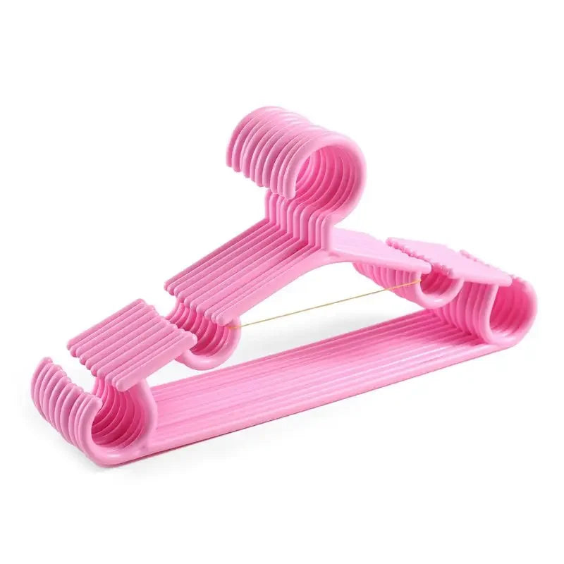 10-Piece Candy Colored Plastic Baby & Kids Clothes Hangers Set