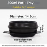 Premium Thickened Korean Stone Pot with Tray Heat-Resistant