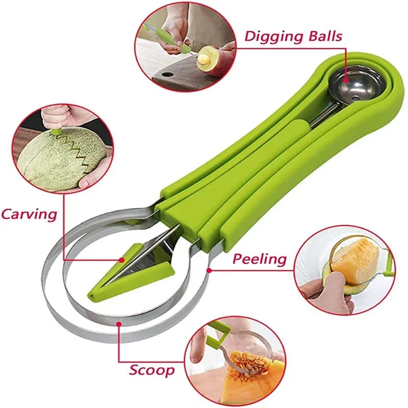 Melon Scoops Fruit Cutting Slices Kitchen Tool