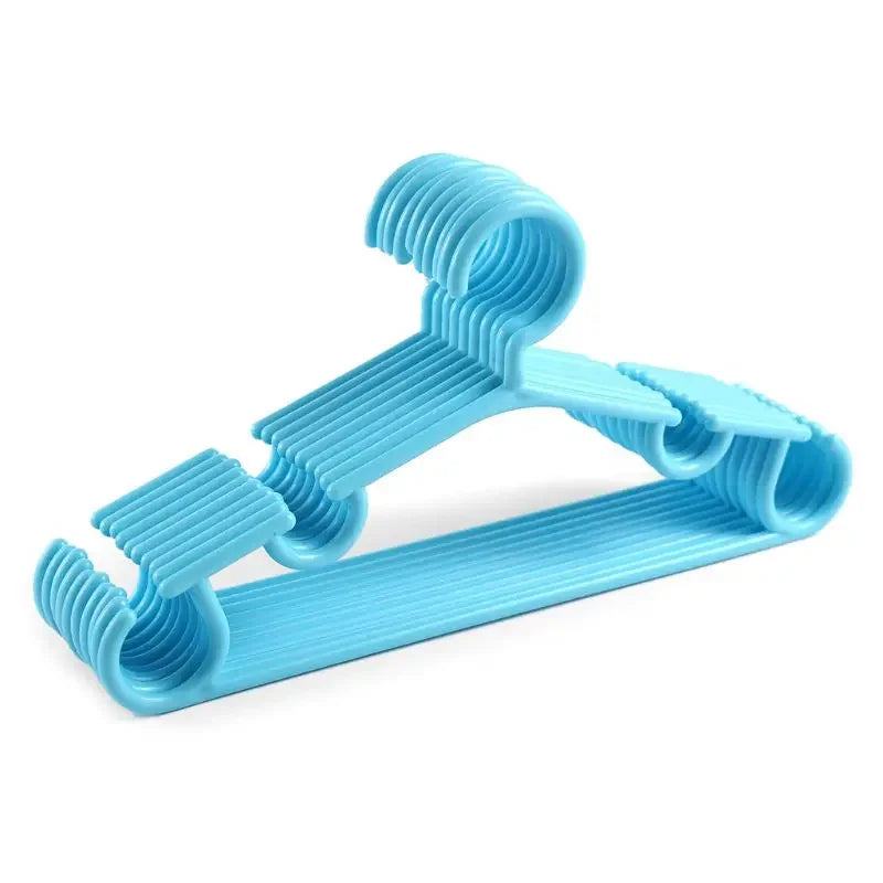 10-Piece Candy Colored Plastic Baby & Kids Clothes Hangers Set