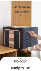 Storage Box Steel Frame Folding Household Clothes Organizer