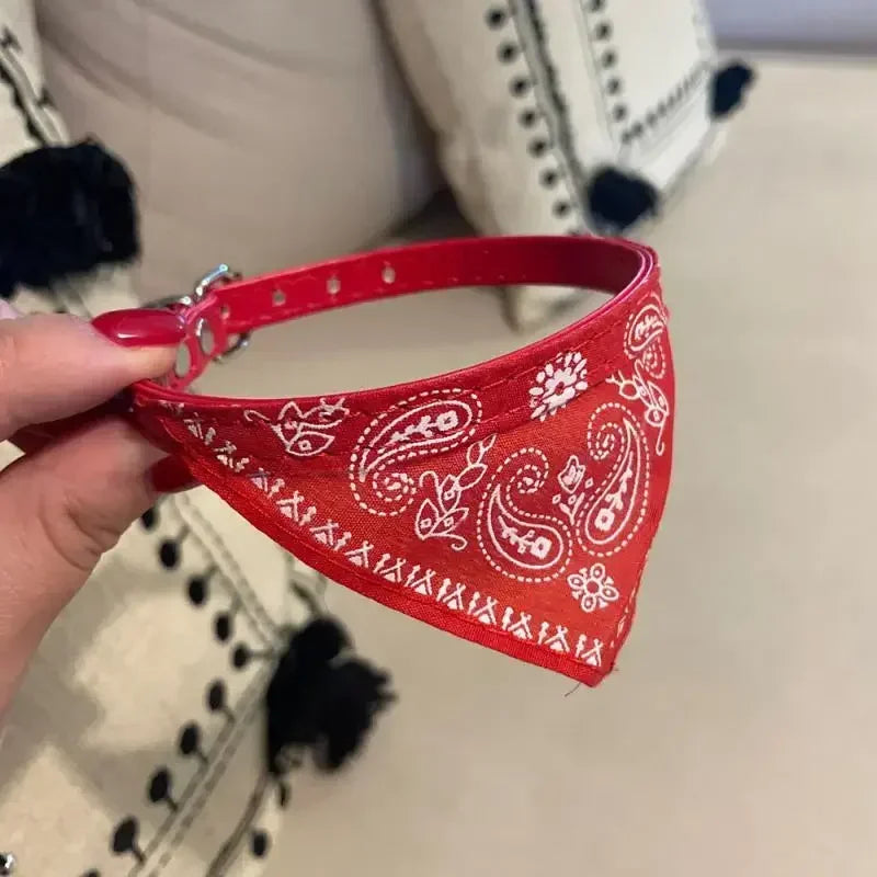Cat Collar Lovely Adjustable Size Triangular Tie Scarf