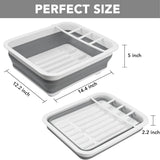 Kitchen Foldable Dish Plate Rack with Drainer