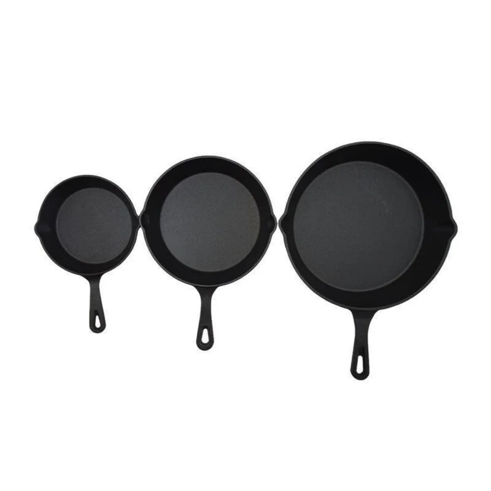 Cast Iron Skillet Frying Pan with Drip-Spout