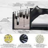 Kitchen 4 Segment Knife Sharpener Multifunctional
