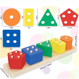 Early Education Geometric Set Columns Building Blocks