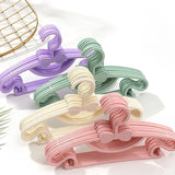 10-Piece Kids Pastel Clothes Hangers Set with Integrated Skirt Clips