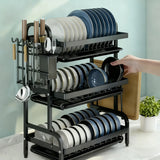 Vertical Multi-Tier Kitchen Countertop Organizer Dish Rack