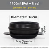 Premium Thickened Korean Stone Pot with Tray Heat-Resistant