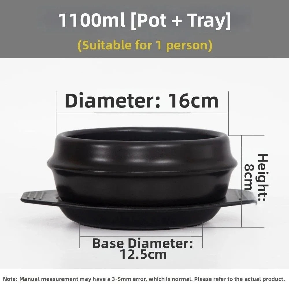 Premium Thickened Korean Stone Pot with Tray Heat-Resistant