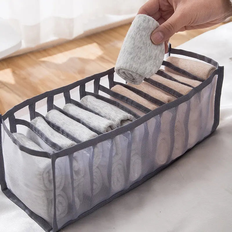 11-Compartment Collapsible Underwear Organiser for Bras & Socks