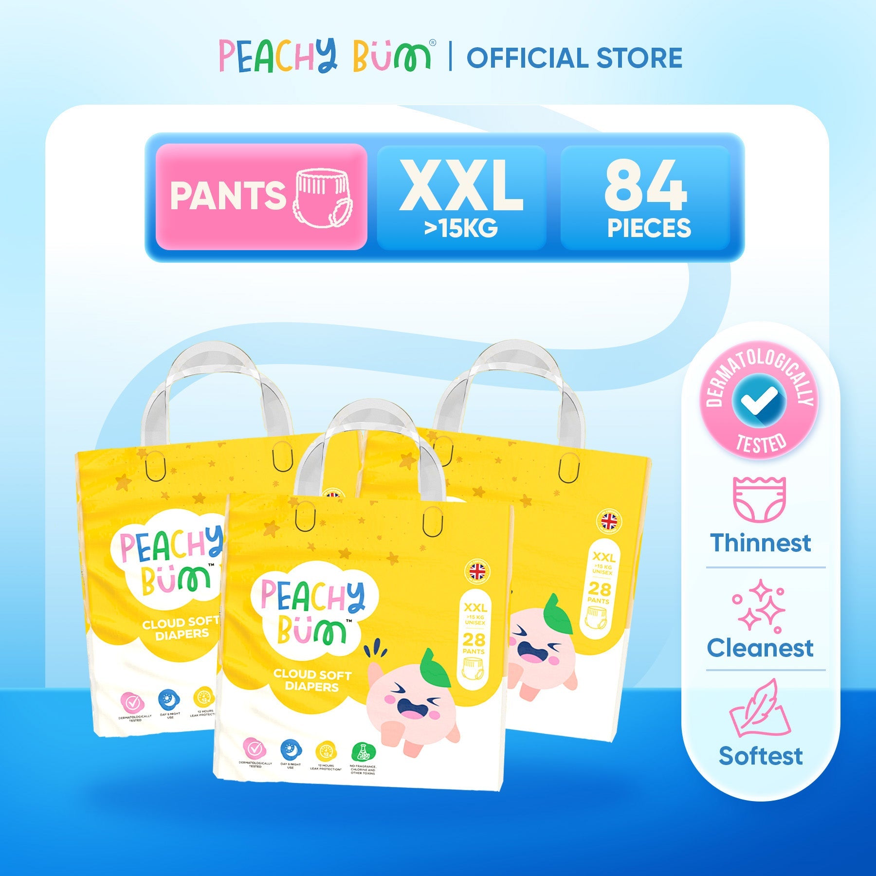 Peachy Bum Trial Pack Cloud Soft Diapers
