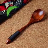 Wooden Spoon Japanese Lacquer Long Handle