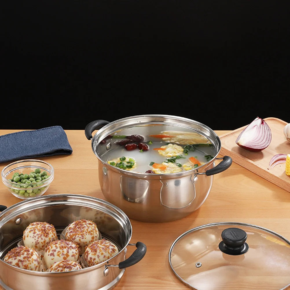 2 Layer Stainless Steel Thickened Steamer Soup Pot 20 CM