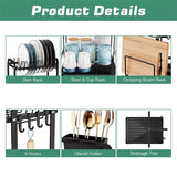 2 Tier Premium Carbon Steel Dish Rack Kitchen Organizer