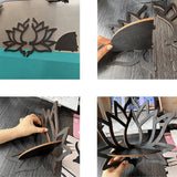 Wooden Lotus Hollow Decorative Rack Aromatherapy Organiser Holder