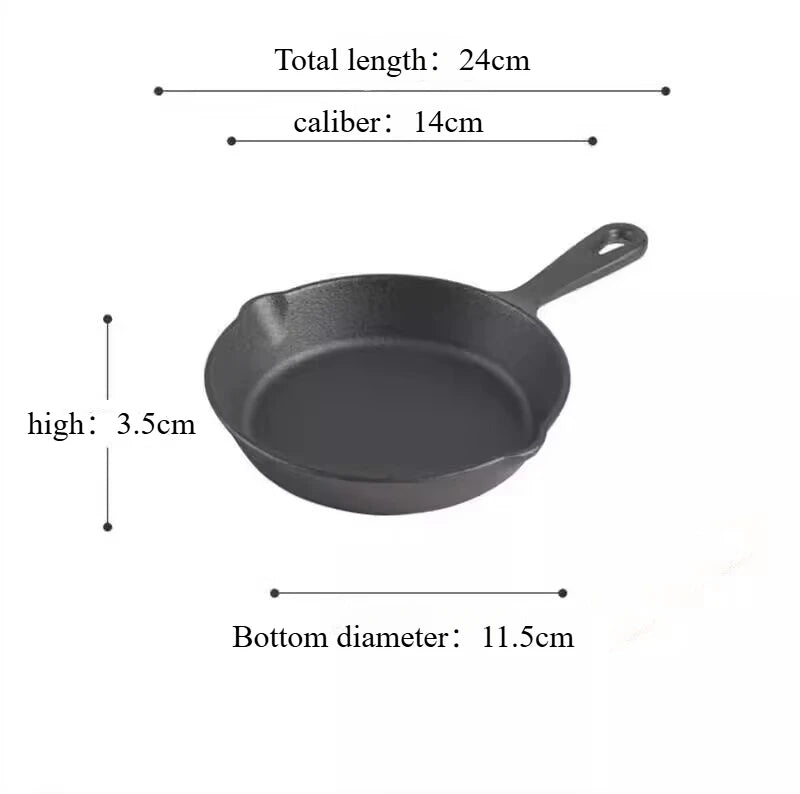 Cast Iron Skillet Frying Pan with Drip-Spout