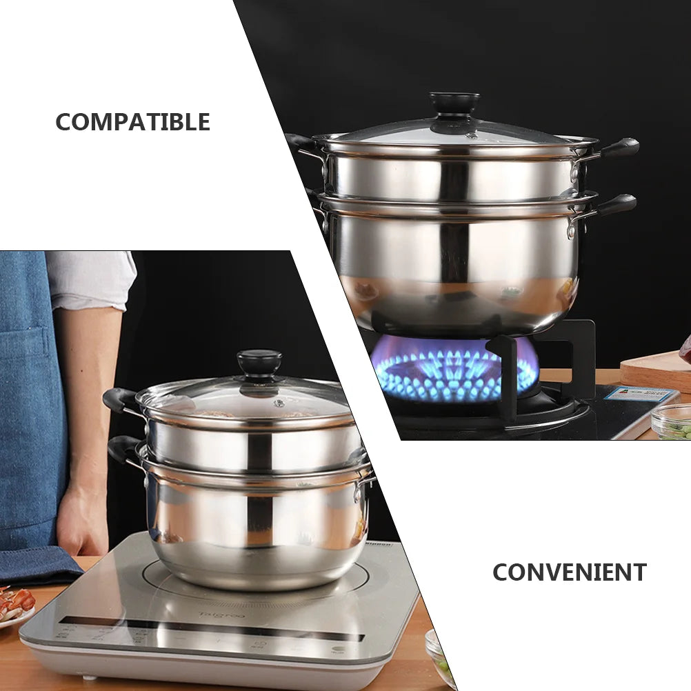 2 Layer Stainless Steel Thickened Steamer Soup Pot 20 CM