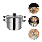 2 Layer Stainless Steel Thickened Steamer Soup Pot 20 CM