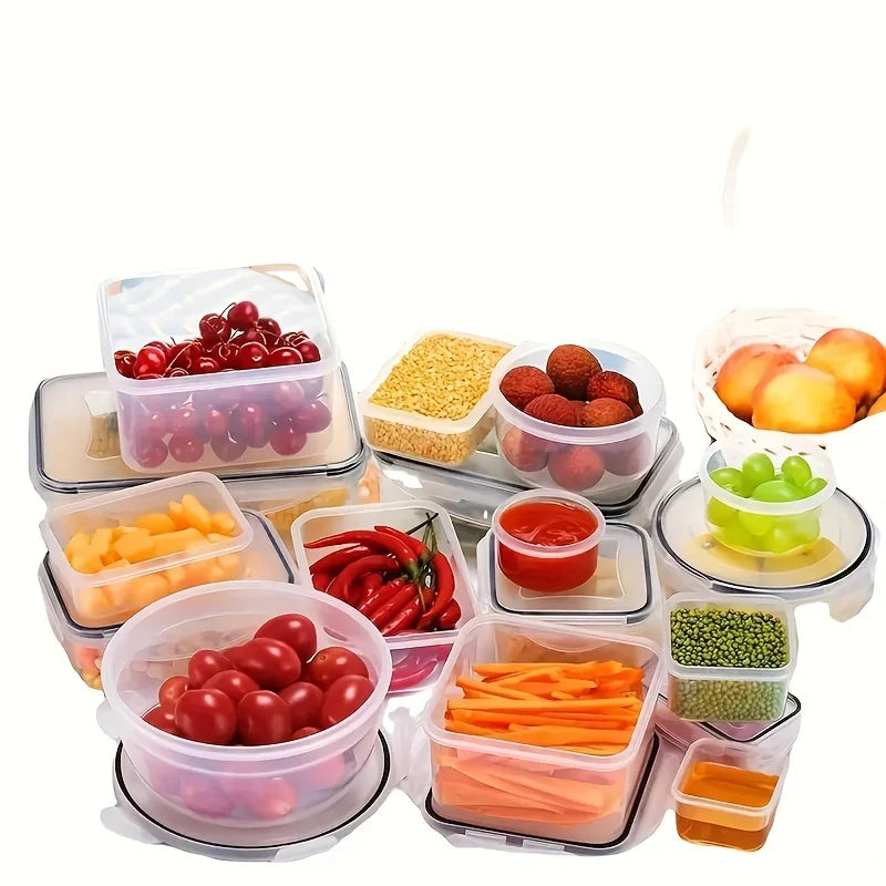 Microwave-Safe Plastic Food Storage Container Set – Leakproof Kitchen Organiser