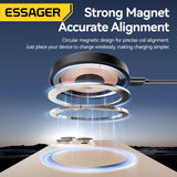 Essager 15W Magnetic Wireless Charger with Foldable Stand – iPhone & AirPods Fast Charging