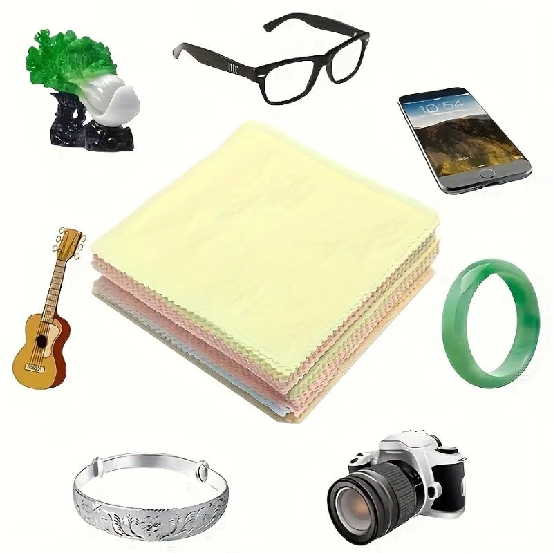 50-Pack Microfiber Cleaning Cloths – Soft, Reusable Screen & Lens Wipes (Mixed Colours)
