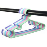 10-Piece Candy Colored Plastic Baby & Kids Clothes Hangers Set