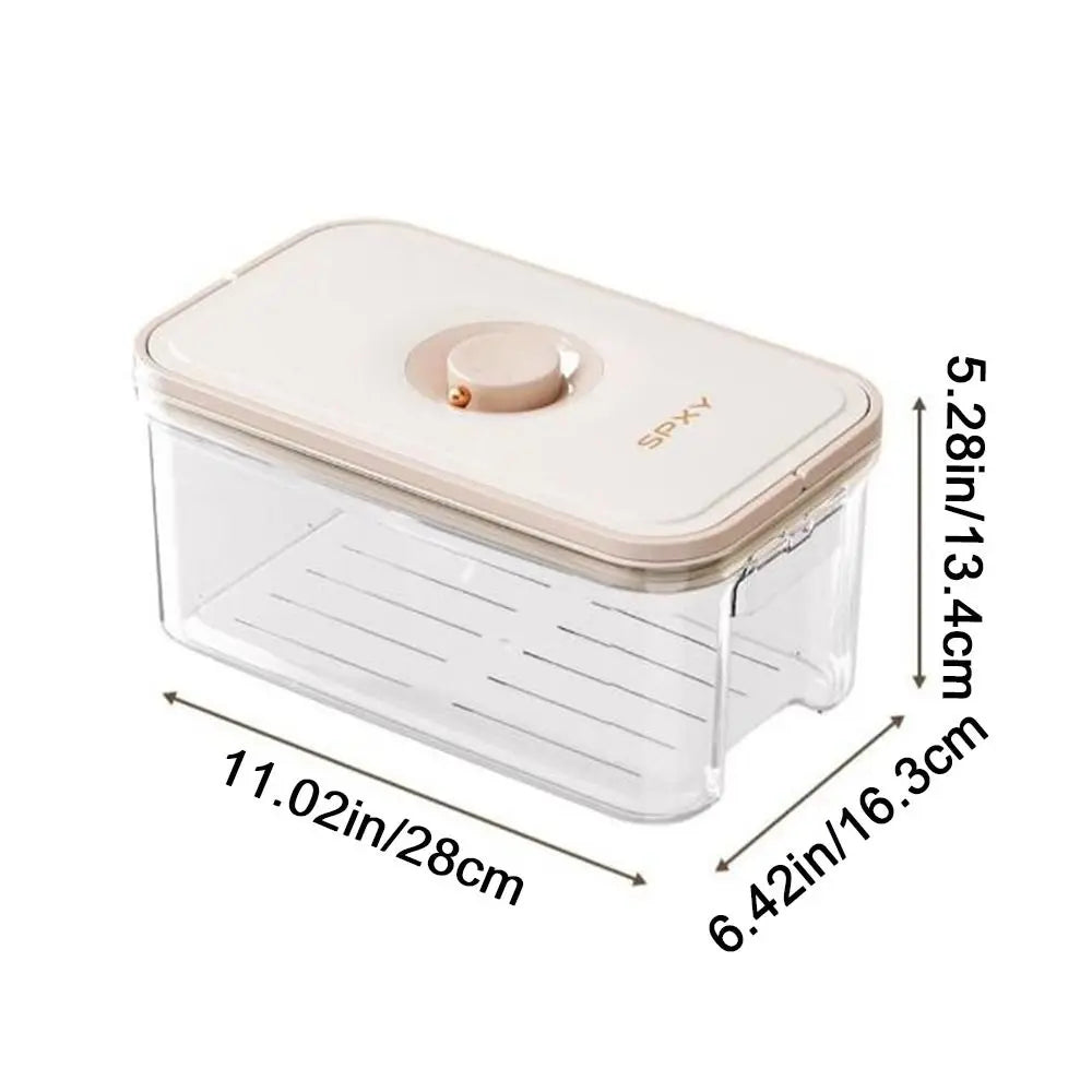 Airtight Plastic Food Vacuum Storage Box - Sealed Transparent Meal Prep Container