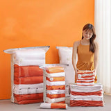 Home Storage Vacuum Bags for Storing Clothes Blankets No Pump Need