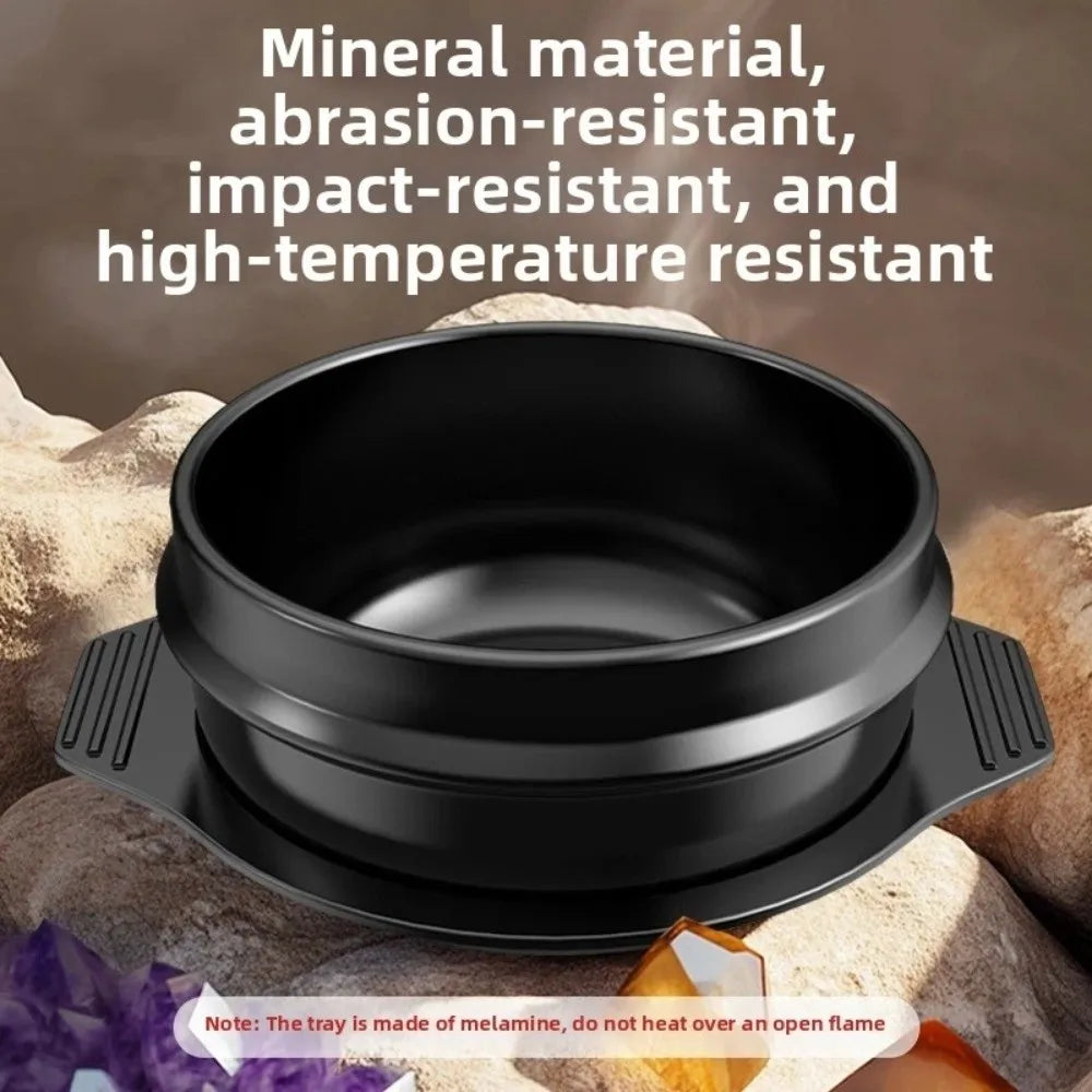 Premium Thickened Korean Stone Pot with Tray Heat-Resistant