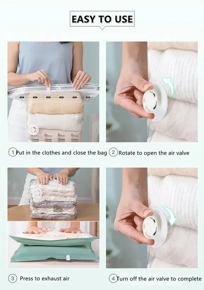 Vacuum Bags Large Plastic Storage for Storing Clothes Blankets