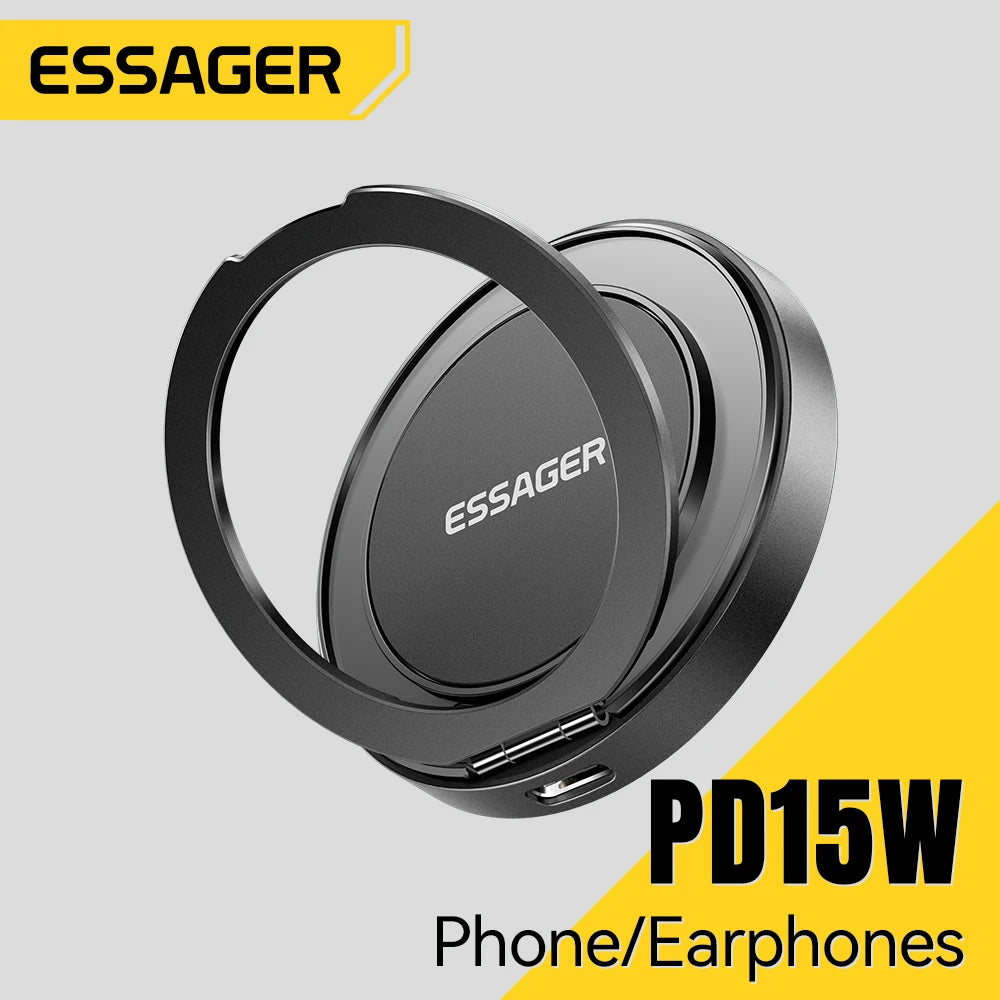 Essager 15W Magnetic Wireless Charger with Foldable Stand – iPhone & AirPods Fast Charging