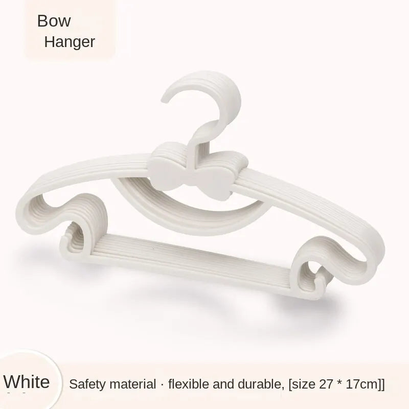 10-Piece Kids Pastel Clothes Hangers Set with Integrated Skirt Clips