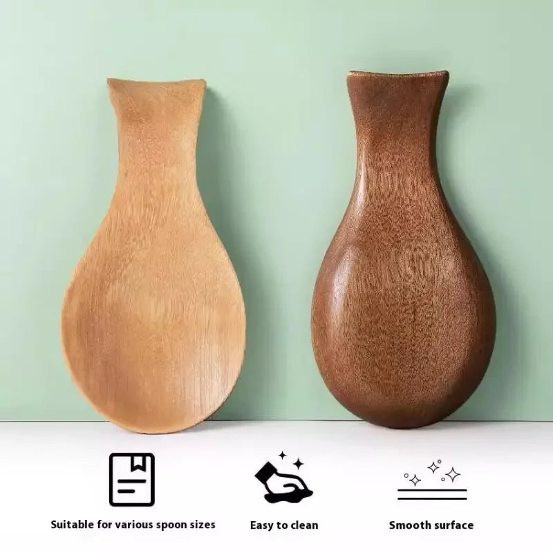 Wooden Spoon Holder Rest Eco Friendly