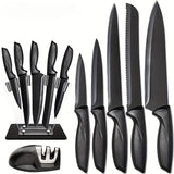 Kitchen Knife 7-piece Set, Black Professional Stainless Steel