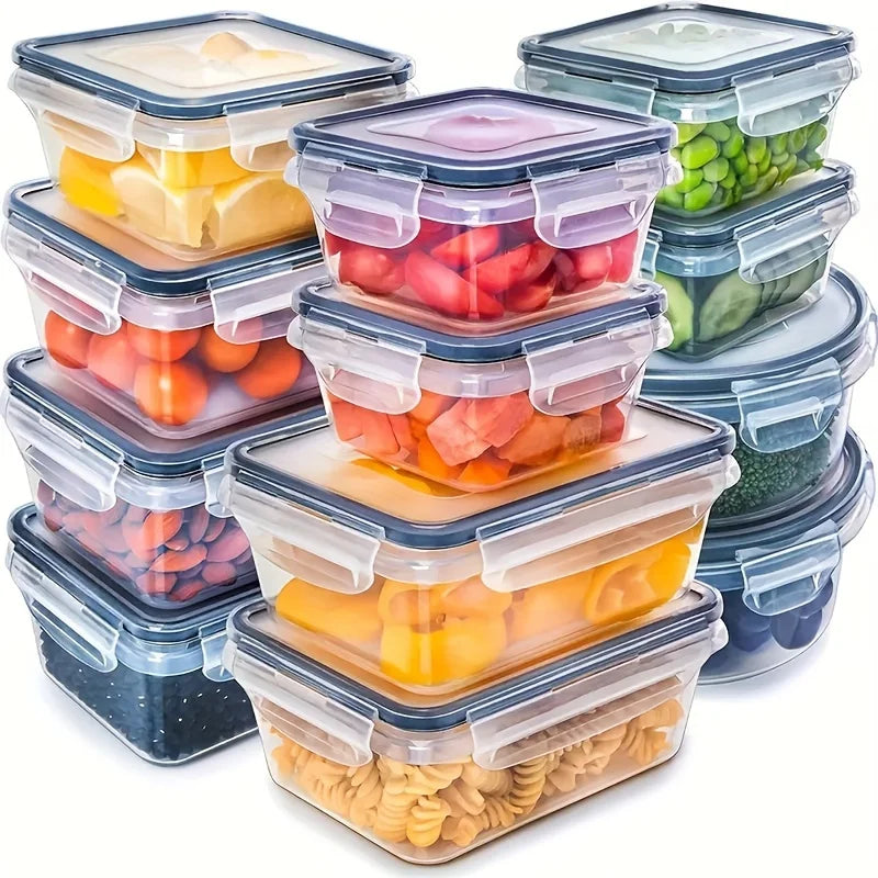 Microwave-Safe Plastic Food Storage Container Set – Leakproof Kitchen Organiser
